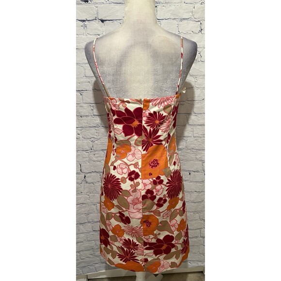Vintage Y2K Ann Taylor Retro Hawaiian Floral Dress Cotton Size 6 - Picture 4 of 7